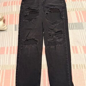 American Eagle Outfitters Women's Distressed Black Jeans